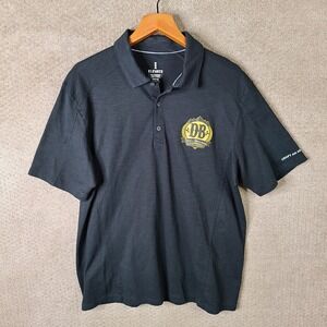 Elevate Devils Backbone Brewing Company Shirt Men L Black Beer Polo Cotton Blend
